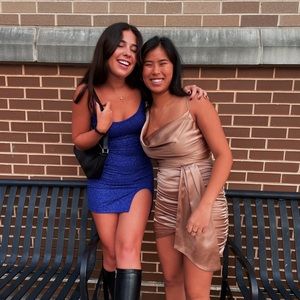 Blue Shimmer Windsor Dress